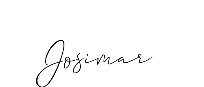 Design your own signature with our free online signature maker. With this signature software, you can create a handwritten (Allison_Script) signature for name Josimar. Josimar signature style 2 images and pictures png