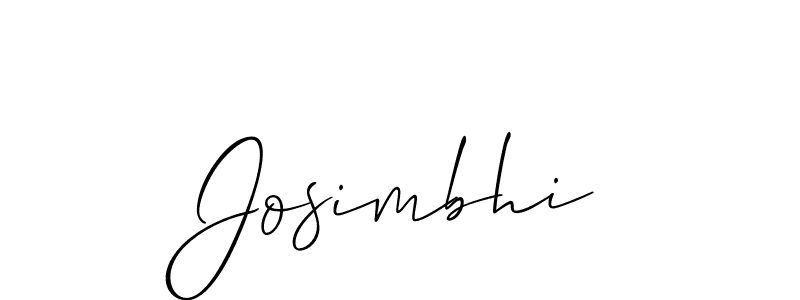 How to make Josimbhi signature? Allison_Script is a professional autograph style. Create handwritten signature for Josimbhi name. Josimbhi signature style 2 images and pictures png