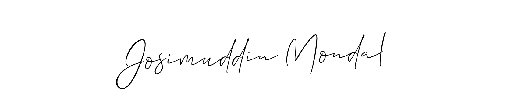 Design your own signature with our free online signature maker. With this signature software, you can create a handwritten (Allison_Script) signature for name Josimuddin Mondal. Josimuddin Mondal signature style 2 images and pictures png