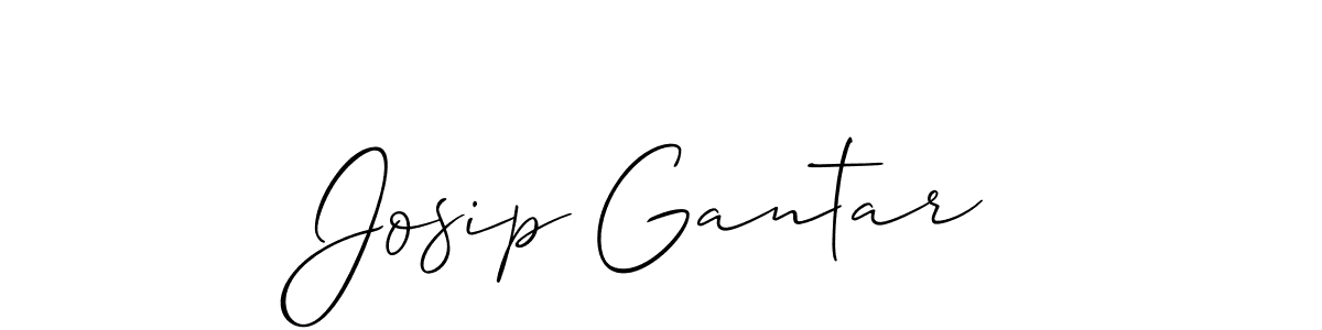 Create a beautiful signature design for name Josip Gantar. With this signature (Allison_Script) fonts, you can make a handwritten signature for free. Josip Gantar signature style 2 images and pictures png