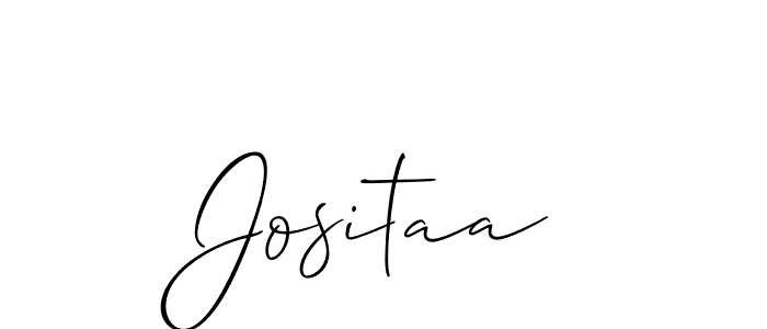 Make a beautiful signature design for name Jositaa. With this signature (Allison_Script) style, you can create a handwritten signature for free. Jositaa signature style 2 images and pictures png