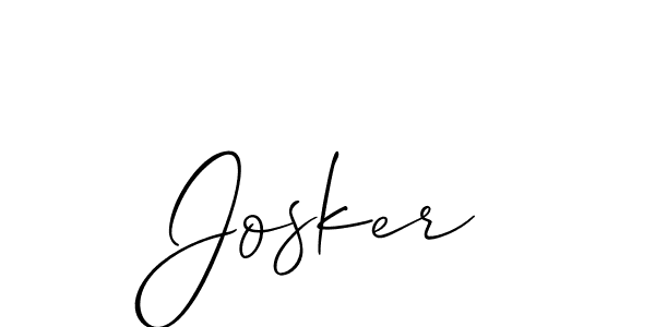 Create a beautiful signature design for name Josker. With this signature (Allison_Script) fonts, you can make a handwritten signature for free. Josker signature style 2 images and pictures png
