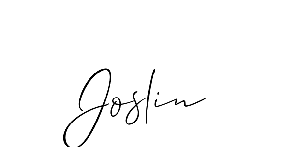 if you are searching for the best signature style for your name Joslin. so please give up your signature search. here we have designed multiple signature styles  using Allison_Script. Joslin signature style 2 images and pictures png