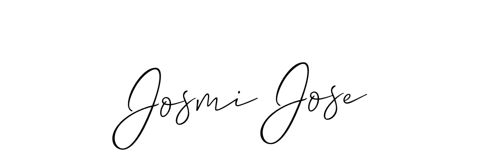 Also You can easily find your signature by using the search form. We will create Josmi Jose name handwritten signature images for you free of cost using Allison_Script sign style. Josmi Jose signature style 2 images and pictures png