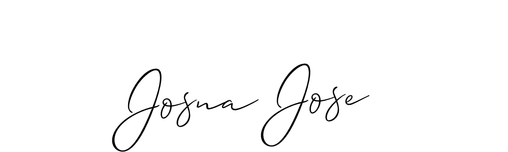 You should practise on your own different ways (Allison_Script) to write your name (Josna Jose) in signature. don't let someone else do it for you. Josna Jose signature style 2 images and pictures png