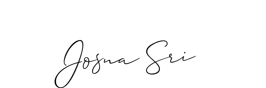 Also we have Josna Sri name is the best signature style. Create professional handwritten signature collection using Allison_Script autograph style. Josna Sri signature style 2 images and pictures png