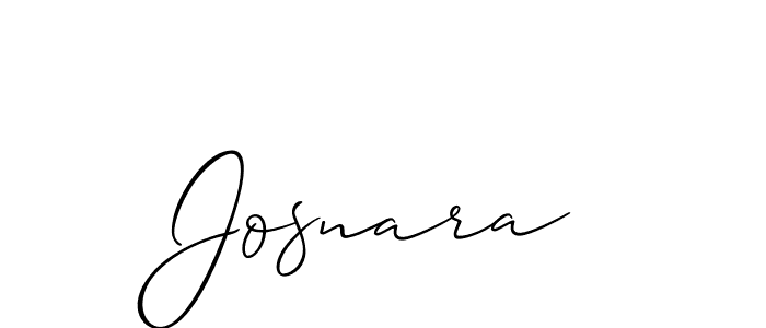 How to make Josnara signature? Allison_Script is a professional autograph style. Create handwritten signature for Josnara name. Josnara signature style 2 images and pictures png