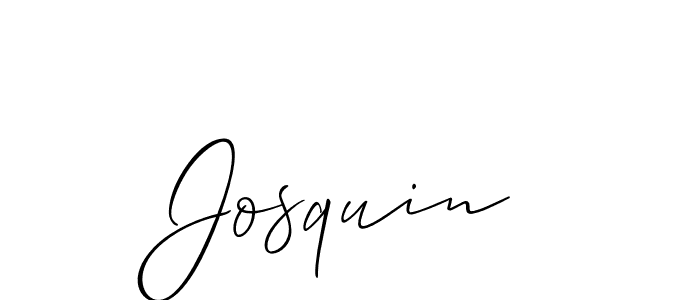 Allison_Script is a professional signature style that is perfect for those who want to add a touch of class to their signature. It is also a great choice for those who want to make their signature more unique. Get Josquin name to fancy signature for free. Josquin signature style 2 images and pictures png