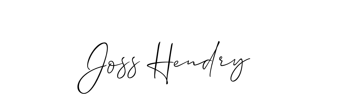 You should practise on your own different ways (Allison_Script) to write your name (Joss Hendry) in signature. don't let someone else do it for you. Joss Hendry signature style 2 images and pictures png