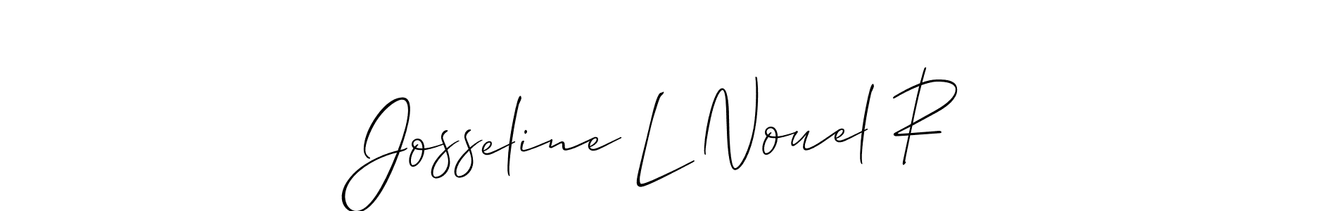 Josseline L Nouel R stylish signature style. Best Handwritten Sign (Allison_Script) for my name. Handwritten Signature Collection Ideas for my name Josseline L Nouel R. Josseline L Nouel R signature style 2 images and pictures png