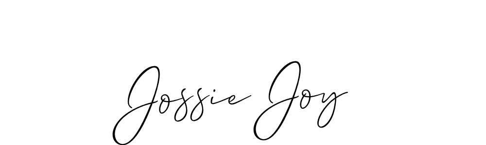 Create a beautiful signature design for name Jossie Joy. With this signature (Allison_Script) fonts, you can make a handwritten signature for free. Jossie Joy signature style 2 images and pictures png