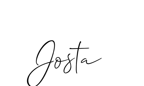 You should practise on your own different ways (Allison_Script) to write your name (Josta) in signature. don't let someone else do it for you. Josta signature style 2 images and pictures png