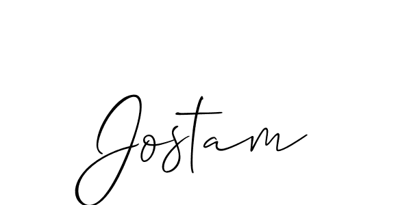 You should practise on your own different ways (Allison_Script) to write your name (Jostam) in signature. don't let someone else do it for you. Jostam signature style 2 images and pictures png