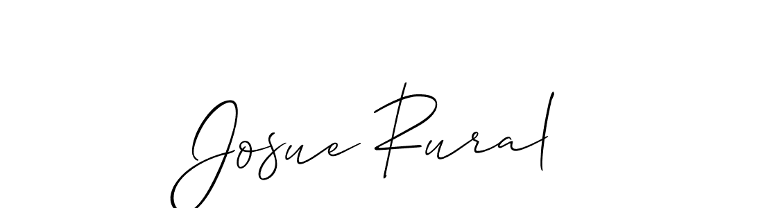 Make a short Josue Rural signature style. Manage your documents anywhere anytime using Allison_Script. Create and add eSignatures, submit forms, share and send files easily. Josue Rural signature style 2 images and pictures png