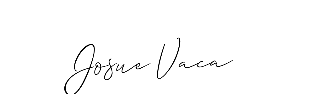 How to make Josue Vaca name signature. Use Allison_Script style for creating short signs online. This is the latest handwritten sign. Josue Vaca signature style 2 images and pictures png