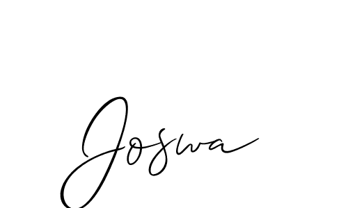 Design your own signature with our free online signature maker. With this signature software, you can create a handwritten (Allison_Script) signature for name Joswa. Joswa signature style 2 images and pictures png