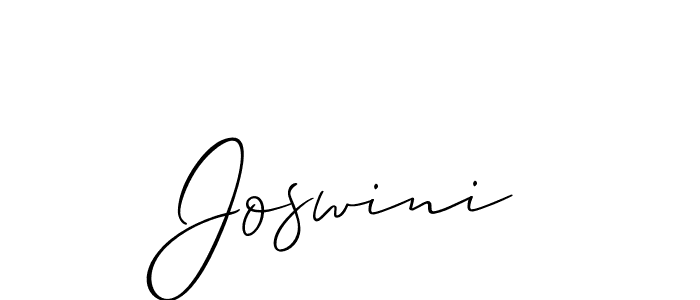 How to make Joswini signature? Allison_Script is a professional autograph style. Create handwritten signature for Joswini name. Joswini signature style 2 images and pictures png