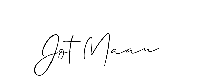 Design your own signature with our free online signature maker. With this signature software, you can create a handwritten (Allison_Script) signature for name Jot Maan. Jot Maan signature style 2 images and pictures png