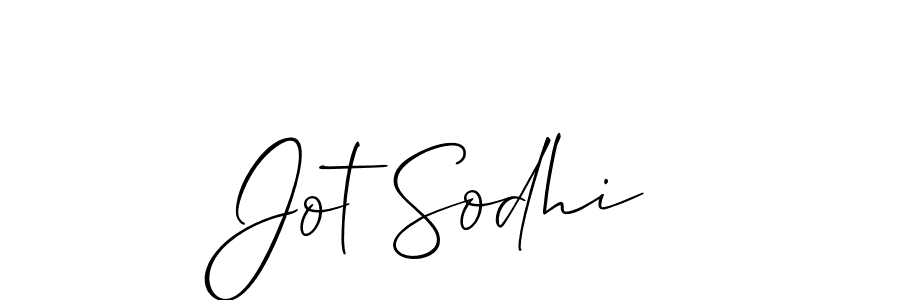 How to make Jot Sodhi name signature. Use Allison_Script style for creating short signs online. This is the latest handwritten sign. Jot Sodhi signature style 2 images and pictures png