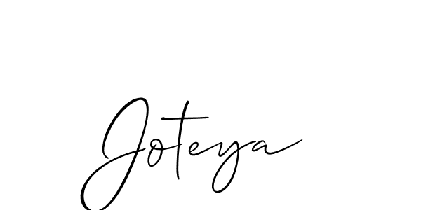 Allison_Script is a professional signature style that is perfect for those who want to add a touch of class to their signature. It is also a great choice for those who want to make their signature more unique. Get Joteya name to fancy signature for free. Joteya signature style 2 images and pictures png