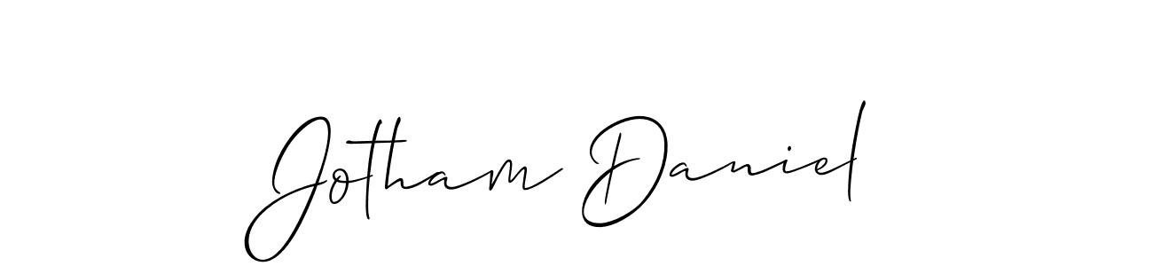 How to make Jotham Daniel signature? Allison_Script is a professional autograph style. Create handwritten signature for Jotham Daniel name. Jotham Daniel signature style 2 images and pictures png