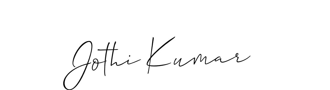 Design your own signature with our free online signature maker. With this signature software, you can create a handwritten (Allison_Script) signature for name Jothi Kumar. Jothi Kumar signature style 2 images and pictures png