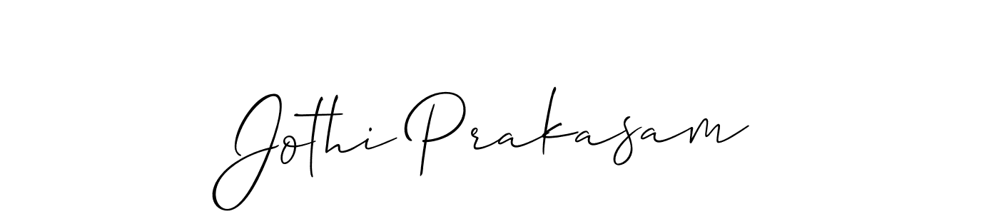 Use a signature maker to create a handwritten signature online. With this signature software, you can design (Allison_Script) your own signature for name Jothi Prakasam. Jothi Prakasam signature style 2 images and pictures png