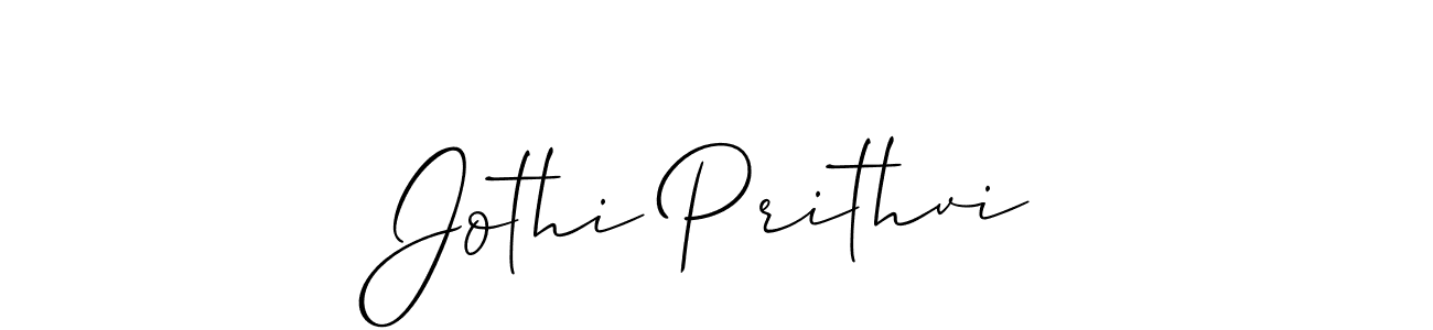 You should practise on your own different ways (Allison_Script) to write your name (Jothi Prithvi) in signature. don't let someone else do it for you. Jothi Prithvi signature style 2 images and pictures png
