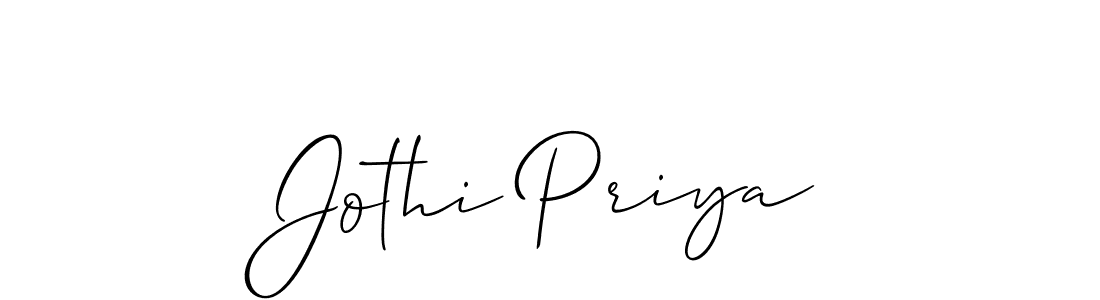 How to make Jothi Priya signature? Allison_Script is a professional autograph style. Create handwritten signature for Jothi Priya name. Jothi Priya signature style 2 images and pictures png
