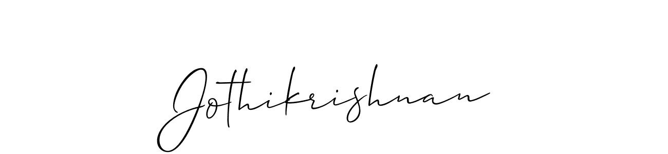 Make a beautiful signature design for name Jothikrishnan. With this signature (Allison_Script) style, you can create a handwritten signature for free. Jothikrishnan signature style 2 images and pictures png
