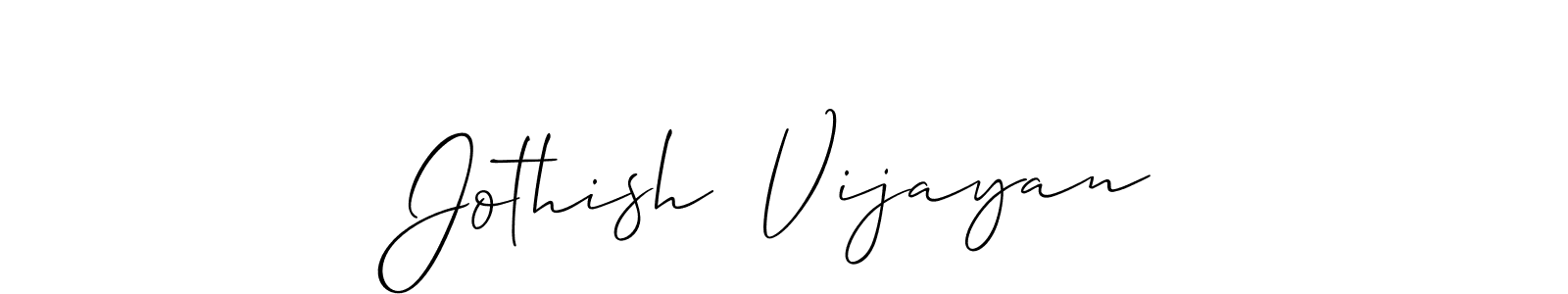 This is the best signature style for the Jothish  Vijayan name. Also you like these signature font (Allison_Script). Mix name signature. Jothish  Vijayan signature style 2 images and pictures png