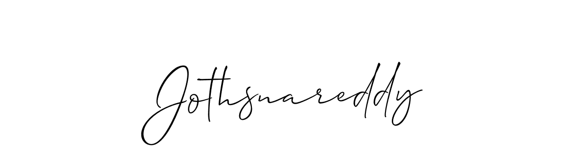 Design your own signature with our free online signature maker. With this signature software, you can create a handwritten (Allison_Script) signature for name Jothsnareddy. Jothsnareddy signature style 2 images and pictures png