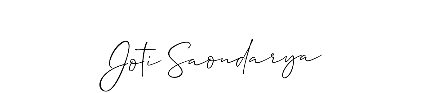 Joti Saondarya stylish signature style. Best Handwritten Sign (Allison_Script) for my name. Handwritten Signature Collection Ideas for my name Joti Saondarya. Joti Saondarya signature style 2 images and pictures png