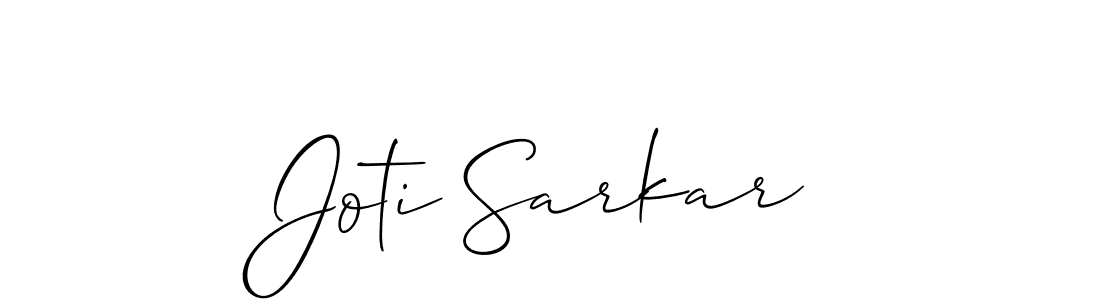 Use a signature maker to create a handwritten signature online. With this signature software, you can design (Allison_Script) your own signature for name Joti Sarkar. Joti Sarkar signature style 2 images and pictures png