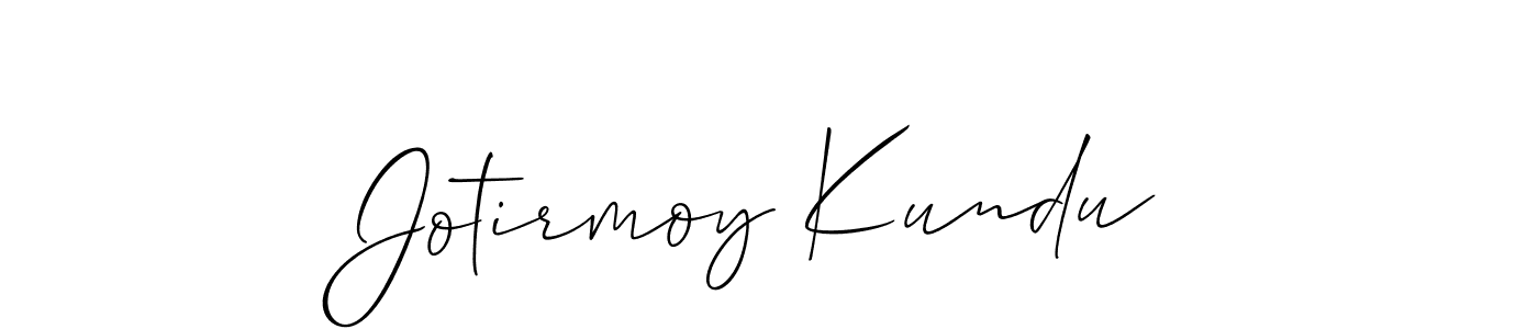 Design your own signature with our free online signature maker. With this signature software, you can create a handwritten (Allison_Script) signature for name Jotirmoy Kundu. Jotirmoy Kundu signature style 2 images and pictures png