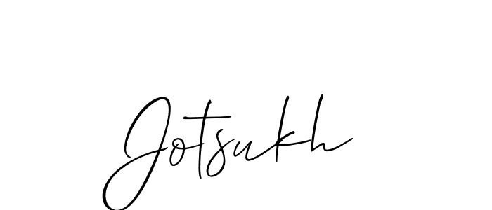 Design your own signature with our free online signature maker. With this signature software, you can create a handwritten (Allison_Script) signature for name Jotsukh. Jotsukh signature style 2 images and pictures png