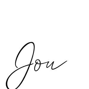 How to make Jou signature? Allison_Script is a professional autograph style. Create handwritten signature for Jou name. Jou signature style 2 images and pictures png