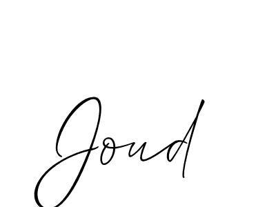 You should practise on your own different ways (Allison_Script) to write your name (Joud) in signature. don't let someone else do it for you. Joud signature style 2 images and pictures png