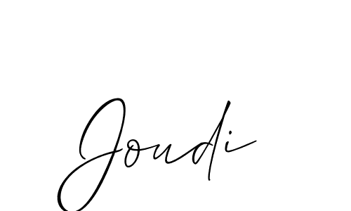 Allison_Script is a professional signature style that is perfect for those who want to add a touch of class to their signature. It is also a great choice for those who want to make their signature more unique. Get Joudi name to fancy signature for free. Joudi signature style 2 images and pictures png