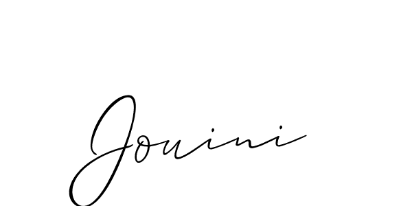 How to Draw Jouini signature style? Allison_Script is a latest design signature styles for name Jouini. Jouini signature style 2 images and pictures png