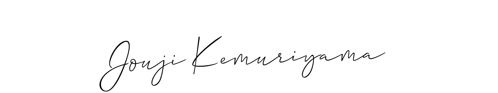 Create a beautiful signature design for name Jouji Kemuriyama. With this signature (Allison_Script) fonts, you can make a handwritten signature for free. Jouji Kemuriyama signature style 2 images and pictures png