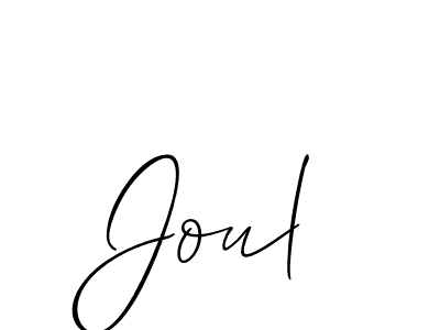 You should practise on your own different ways (Allison_Script) to write your name (Joul) in signature. don't let someone else do it for you. Joul signature style 2 images and pictures png