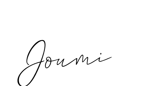 if you are searching for the best signature style for your name Joumi. so please give up your signature search. here we have designed multiple signature styles  using Allison_Script. Joumi signature style 2 images and pictures png