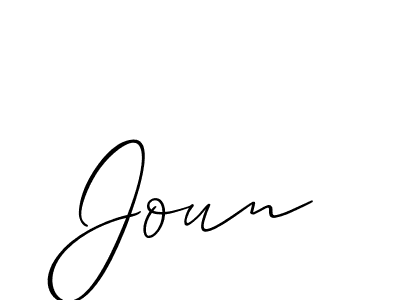 Make a beautiful signature design for name Joun. Use this online signature maker to create a handwritten signature for free. Joun signature style 2 images and pictures png