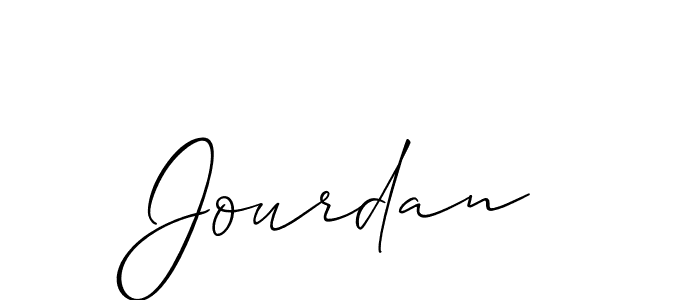 Design your own signature with our free online signature maker. With this signature software, you can create a handwritten (Allison_Script) signature for name Jourdan. Jourdan signature style 2 images and pictures png