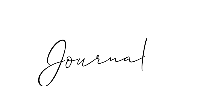 How to make Journal signature? Allison_Script is a professional autograph style. Create handwritten signature for Journal name. Journal signature style 2 images and pictures png