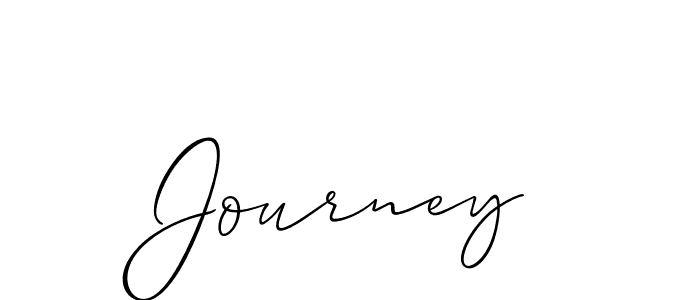 Design your own signature with our free online signature maker. With this signature software, you can create a handwritten (Allison_Script) signature for name Journey. Journey signature style 2 images and pictures png