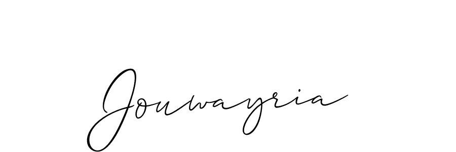 How to make Jouwayria signature? Allison_Script is a professional autograph style. Create handwritten signature for Jouwayria name. Jouwayria signature style 2 images and pictures png