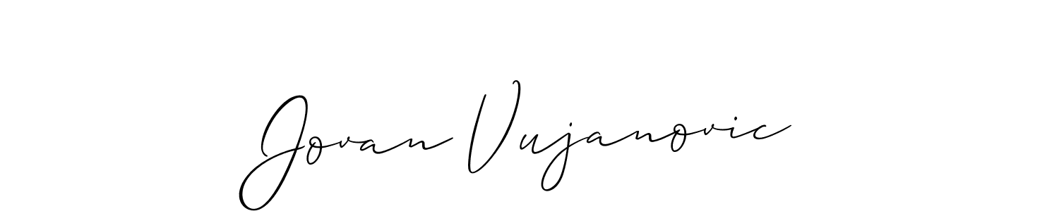 How to make Jovan Vujanovic signature? Allison_Script is a professional autograph style. Create handwritten signature for Jovan Vujanovic name. Jovan Vujanovic signature style 2 images and pictures png