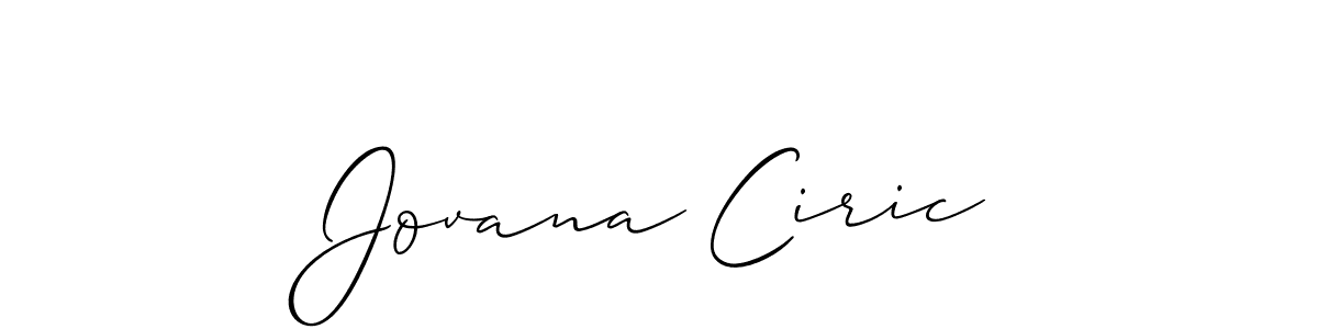 The best way (Allison_Script) to make a short signature is to pick only two or three words in your name. The name Jovana Ciric include a total of six letters. For converting this name. Jovana Ciric signature style 2 images and pictures png
